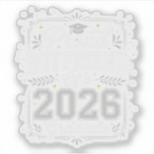 おもしろい誇り高い彼氏 2026年度卒業式 シール (正面)