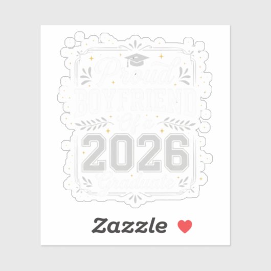 おもしろい誇り高い彼氏 2026年度卒業式 シール (シート)