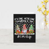 おもしろい認定の医療アシスタントクリスマスCMAクリスマス カード (黄色い花)