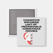 おもしろい認識のChristmas Movie List マグネット (正面/裏面)