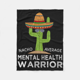 おもしろい認識度メンタルヘルス戦士 フリースブランケット