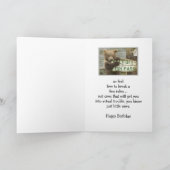 おもしろい誕生日いくつかのルールを破るクマ動物 カード (内部)