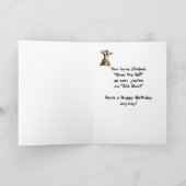 おもしろい誕生日が丘を越えて今は古いヤギ カード (内部)