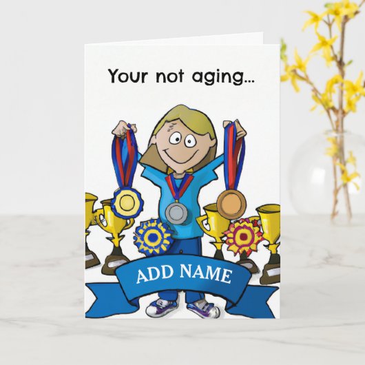 おもしろい誕生日のカー素晴らしド カード (黄色い花)