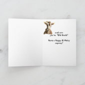 おもしろい誕生日は丘の上の古いヤギのユーモア カード (内部)