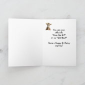 おもしろい誕生日は丘の上の古いヤギのユーモア カード (内部)