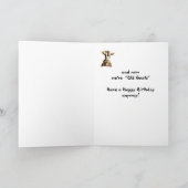 おもしろい誕生日は丘の上の古いヤギのユーモア カード (内部)