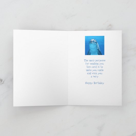 おもしろい誕生日ウィズポーポワーズオールドルフィン カード (内部)