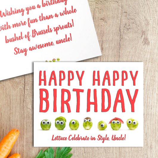 おもしろい誕生日カードおじさん食おもしろいべ物プンヴェージ カード