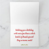 おもしろい誕生日カードおじさん食おもしろいべ物プンヴェージ カード (内部)