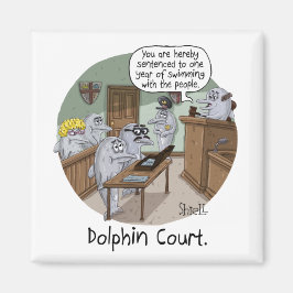 おもしろい誕生日カードと可愛いイルカのプレゼント マグネット