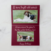 おもしろい誕生日カードと検索Basset Hound カード (内部)