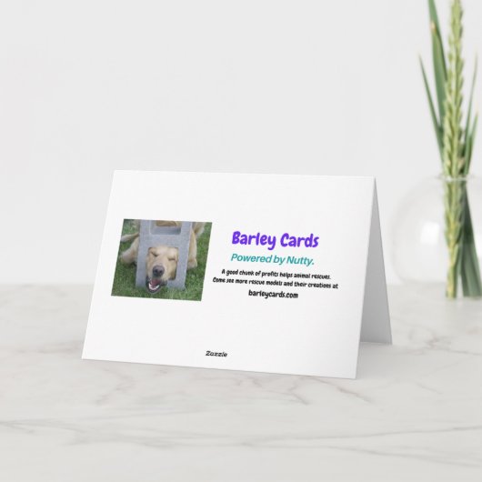 おもしろい誕生日カードツイ考えン猫あなたは カード (裏面)