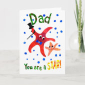 おもしろい誕生日カードパパ:ヒトデ カード (正面)