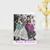 おもしろい誕生日カードレディース飲用ワイン – 応援 カード (黄色い花)