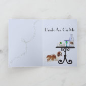 おもしろい誕生日カード付き/かわいいバスセットとウォッカ カード (内部)