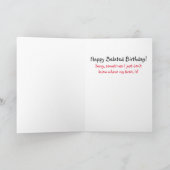 おもしろい誕生日カード付き – ベジタリアンゾンビ カード (内部)