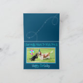 おもしろい誕生日カード付/可愛いバセットハウンドパピー カード (内部)