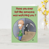 おもしろい誕生日カード:あなたを見ている人 カード (黄色い花)