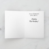 おもしろい誕生日カード:いつ覚えてる? カード (内部)