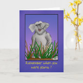 おもしろい誕生日カード:いつ覚えてる? カード (黄色い花)