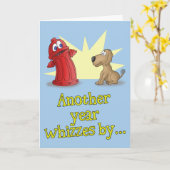 おもしろい誕生日カード：もう1年 カード (黄色い花)