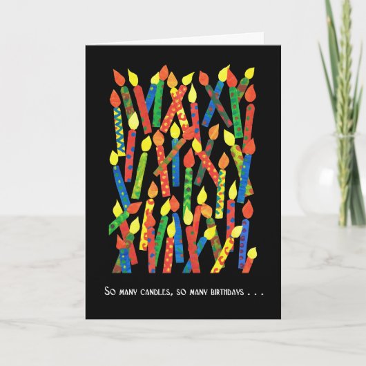 おもしろい誕生日カード(ろうそくあり) カード (正面)