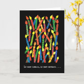 おもしろい誕生日カード(ろうそくあり) カード (黄色い花)