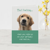 おもしろい誕生日カード カード (黄色い花)