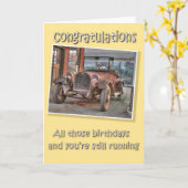 「おもしろい誕生日カード」 カード (黄色い花)