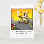 おもしろい誕生日カード カード (黄色い花)