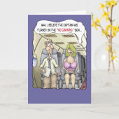 おもしろい誕生日カード:ギャーキングなし カード (黄色い花)