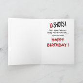 おもしろい誕生日カード：ショット健忘症 カード (内部)