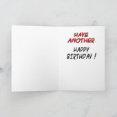 おもしろい誕生日カード：スタッド間 カード (内部)