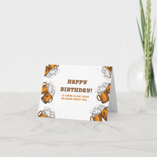 おもしろい誕生日カード – ビール カード