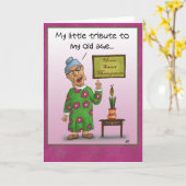 おもしろい誕生日カード:ホームスウィート閉経期 カード (黄色い花)