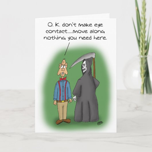 おもしろい誕生日カード:保歩く カード (正面)