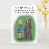 おもしろい誕生日カード:保歩く カード (黄色い花)