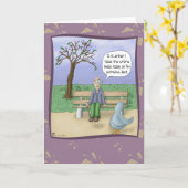 おもしろい誕生日カード：公園での一日 カード (黄色い花)