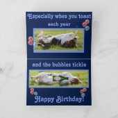 おもしろい誕生日カード/可愛いバスセット&シャンパン カード (内部)