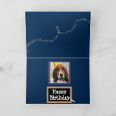 おもしろい誕生日カード/可愛いバセットハウンド カード (内部)
