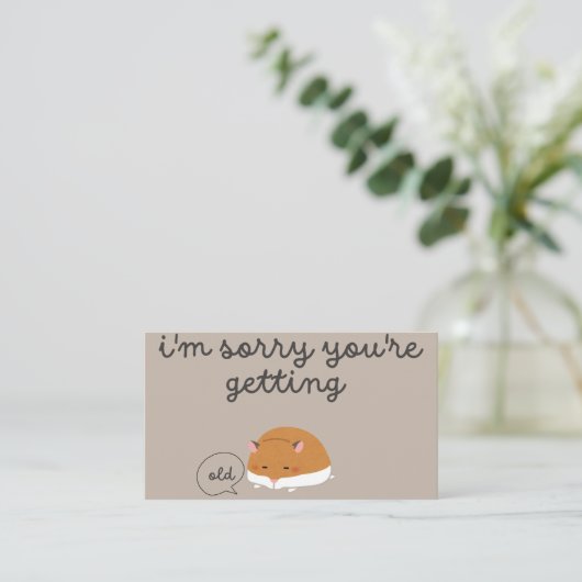 おもしろい誕生日カード 名刺 (スタンド正面)