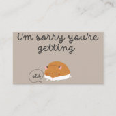 おもしろい誕生日カード 名刺 (正面)