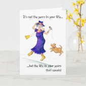 おもしろい誕生日カード(女性踊り) カード (黄色い花)