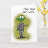 おもしろい誕生日カード:年齢について カード (黄色い花)