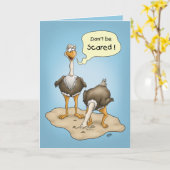 おもしろい誕生日カード：怖がらないで カード (黄色い花)