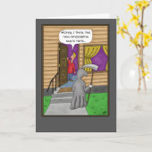 おもしろい誕生日カード:新しい着陸装置 カード (黄色い花)