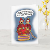 おもしろい誕生日カード:火災報知器 カード (黄色い花)