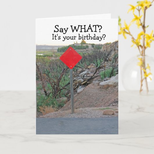 おもしろい誕生日カード – 男性誕生日カード カード (黄色い花)