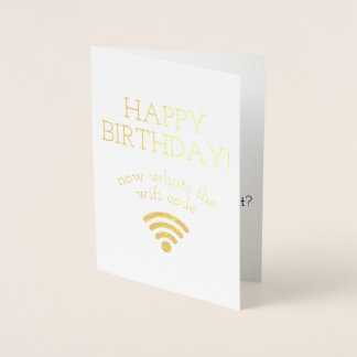 おもしろい誕生日カード 箔カード